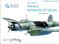 Quinta Studio 1/72 Pe-2 3D Interior decal #72001 (Zvezda)
